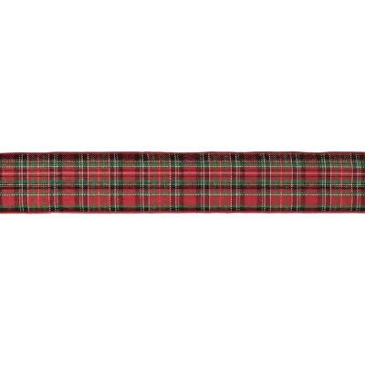 Tartan Plaid Wired Ribbon (Set of 2)