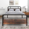 Infans Full Size Metal Platform Bed Frame Industrial Headboard Mattress Foundation - 4 of 4