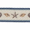 Earth Rugs Beach-Inspired Shells Oval Stair Tread – 27"x8.25" Natural Jute - 2 of 3