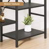 Triple Wide 4 Tier Bookshelf Industrial Large Bookcase Display Rack - 2 of 4
