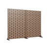 MAYEERTY 72.05x47.24in Foldable Brown Galvanized Steel Partition Screen (6 Panels) - 4 of 4
