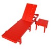 WestinTrends Ashore Modern Poly Reclining Chaise Lounge With Wheels plus side table included - 2 of 4