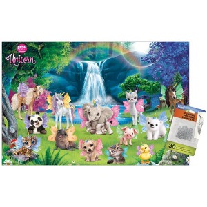 Trends International Animal Club - Unicorn Group Unframed Wall Poster Prints - 1 of 4