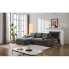 VASIP 99" Modular Sleeper Sectional Couch - Grey Modern Minimalist  2-Price L-Shape Sofa,  for Living Room,Bedroom  ,No Assembly - 3 of 4