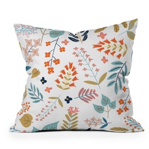 18"x18" 83 Oranges Botanical Harmony Square Throw Pillow Orange - Deny Designs: Indoor Polyester Decorative Cushion, Zippered - 1 of 4