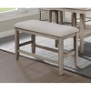 TiramisuBest Gold Bedroom Bench - Champagne Solid Wood & MDF Entryway, 54x18x19 Inches - 2 of 4