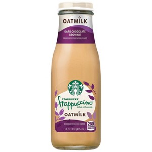 Starbucks Frappuccino Oatmilk Dark Chocolate Brownie Coffee Drink - 13.7 fl oz Bottle - 1 of 3