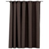 Aghana Digitals Taupe Linen-Look Blackout Curtain, 114.2x96.5", 100% Polyester with Metal Hooks for - 2 of 4