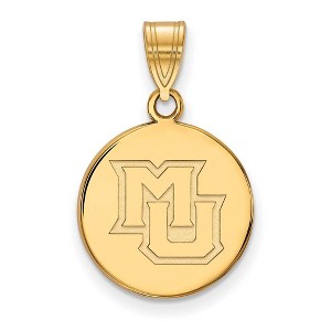 Black Bow Jewelry 10k Yellow Gold Marquette Golden Eagles NCAA Medium Pendant - 1 of 3
