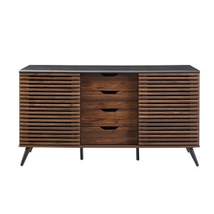 NicBex Industrial Sideboard Cabinet with Sliding Doors and 4 Drawers for Kitchen,Living Room - 1 of 4