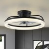 Rennnsan Eorlith 19"W Wheel Classic LED Dimmable Flush Mount Ceiling Fan in Black - 4 of 4
