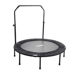 Stamina inMotion 48 Inch Round Fitness Trampoline with 5 Adjustable Handlebar Heights for Low-Impact Strength and Cardio Exercises, Black - 1 of 4