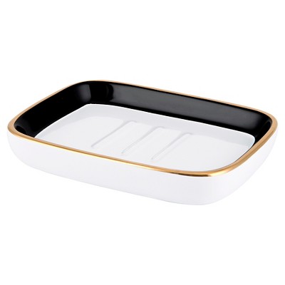 Derby Soap Dish Black/White - Allure Home Creations