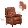 Arceso Modern Faux Leather Push Back Recliner Chair with Nailhead Trim & Plush Foam Padding - Manual Reclining Upholstered Chair for Living Room - 3 of 4