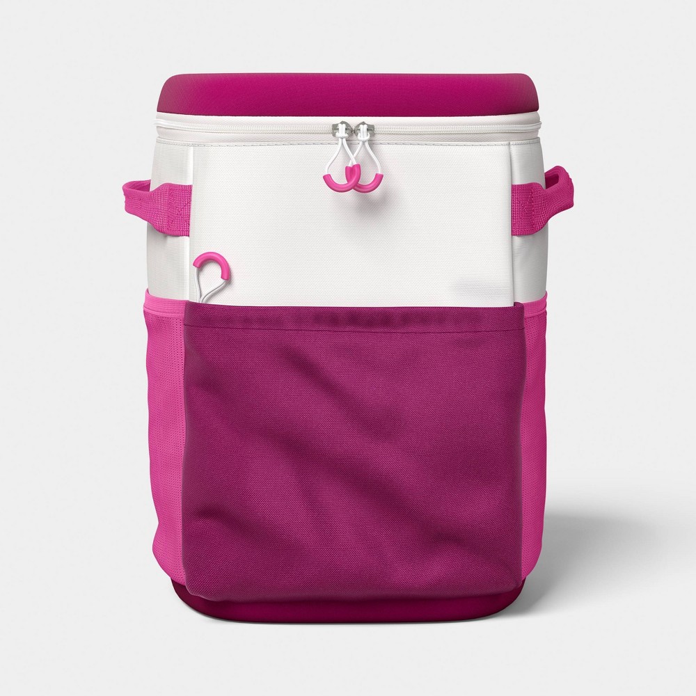 24 Cans/20.4 qt Backpack Cooler Pink - Sun Squad™