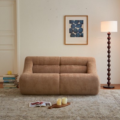 GDFStudio Acamar 63" Modern Chenille Loveseat Sofa with Deep Seat