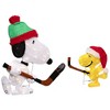 Northlight Lighted Snoopy and Woodstock Play Hockey Outdoor Christmas Decoration - 28" - 4 of 4