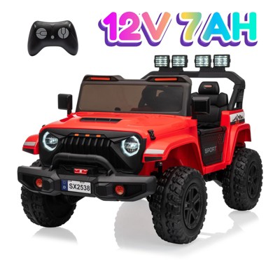 24V Powered Wheels 2-Seater Kids Ride-On Car with Remote Control, Ride On Off-road Car Toy with Adjustable Speeds, Musics, Easy Assembly