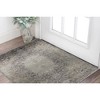 Tan And Gray Oriental Distressed Area Rug - 2 of 4
