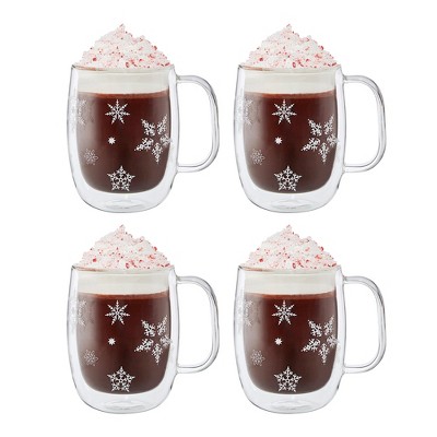 Sorrento - Double-Wall Glass Coffee Mug Set of 4 – Kitchen Store & More