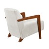 Sapphtopaz 1pc Ultra-Modern Accent Chair Upholstered Lounge Chair with Foam Seat Cushion, Solid Wood Luxury Living Room Chair Comfy Chair - 3 of 4
