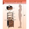 GALAXHERO Nightstand Set of 2 with Charging Station, LED Bedside Table with 2 Drawers Fabric Storage Dresser Modern Night Stand with Bluetooth Lights - 4 of 4