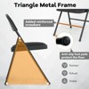 Tangkula 2PCS Folding Chairs w/ Metal Frame PVC Leather Stackable Chairs for Indoor - 2 of 4