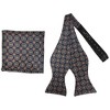 Men's Floral 2.75" x 4.75" Adjustable 16" - 20" Freestyle Self Tie with Hankie Set - 2 of 4