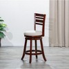 NicBex Dining Chairs Upholstered Chair Bar Height Chairs Slat Back Swivel Chair Fabric Seat for Kitchen - 4 of 4