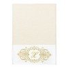 Linum Home Textiles 100% Turkish Cotton MONICA Gold Thread 3PC Embellished Towel Set - 2 of 4
