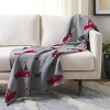Dasher Throw - Grey/Red - 50" x 60" - Safavieh. - 2 of 4