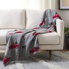 Dasher Throw - Grey/Red - 50" x 60" - Safavieh. - image 2 of 4