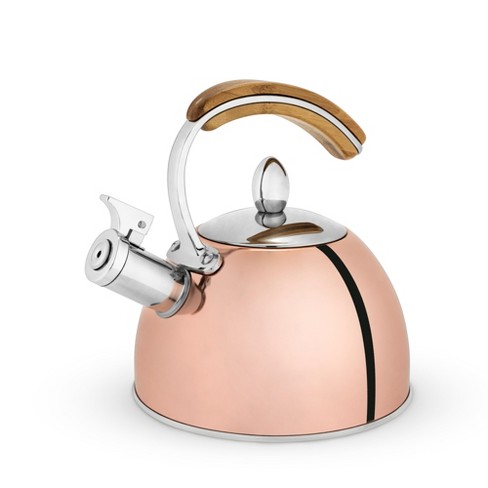 Willow & Everett Whistling Tea Kettle For Stove Top - 3 Liter, Brushed  Stainless Steel Stovetop Teapot W/ Infuser For Coffee & Hot Water : Target