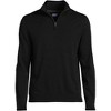 Lands' End Men's Long Sleeve Fine Gauge Cotton Quarter Zip Sweater - 3 of 3