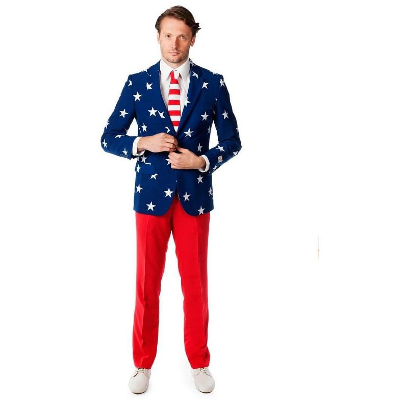 OppoSuits Stars and Stripes Men's Costume Suit, 1 of 2