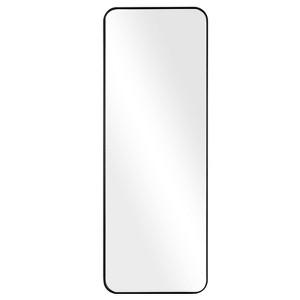 WallBeyond 43"x16" Square Aluminum Wall Mirror Black - 1 of 3