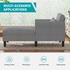 Mjkone 37'' Ice Velvet Chaise Lounge Sofa Couch - 4 of 4