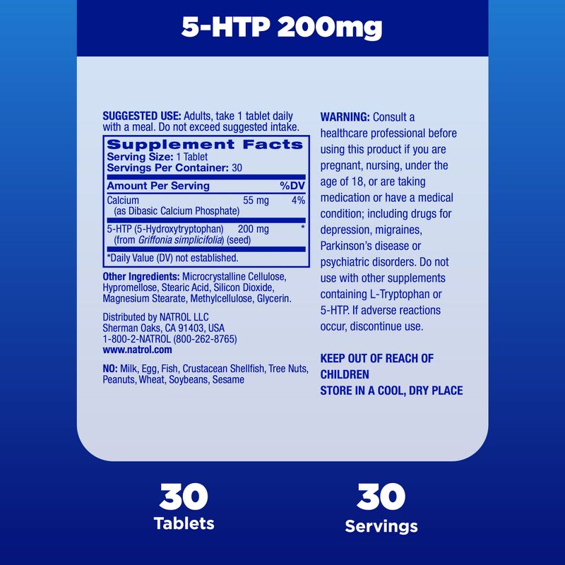 Natrol 5-HTP Mood &#38; Stress 200mg Tablets - 30ct, 6 of 10
