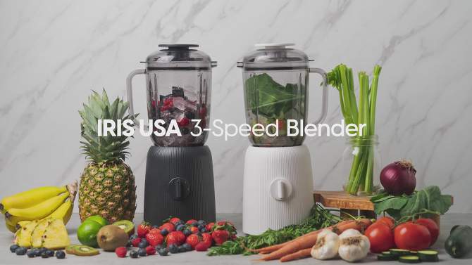IRIS USA 3-Speed High-Power Professional-grade Blender, 2 of 10, play video