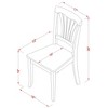 East West Furniture, Avon  Chair  for  dining  room  Wood  Seat-Black  and  Cherry  Finish,  Set  of  2 - 3 of 3