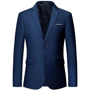 Cloudstyle Men's Slim Fit Blazer 2 Button Business Casual Suit Jacket Formal Coat - 1 of 4