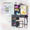 Fredees Vanity Desk with Mirror and LED RGB Lights - 2 of 4