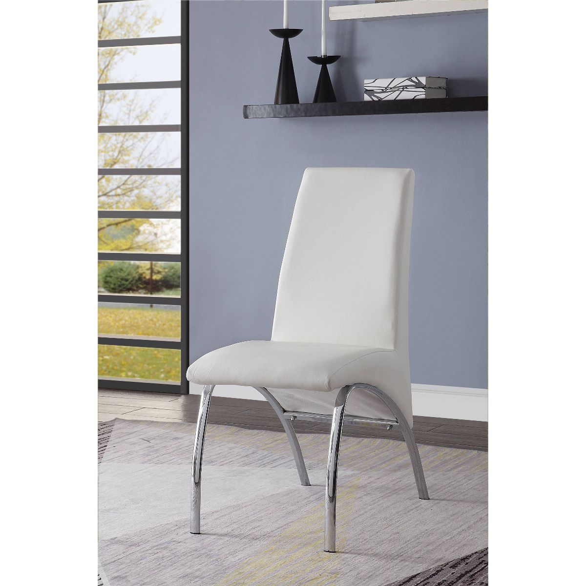 Set of 2 17" Pervis PU Dining Chairs - Acme Furniture