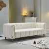83"Modern Sofa Couch,Velvet Couch,Elegant Sofa Minimalist Design With Gold Metal Legs,3 Seater Couch For Living Room Apartment,Office-Cuddlewood - 2 of 4
