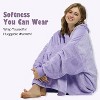 Catalonia Women's Casual Blanket Hoodie Sweatshirt, Cozy Fleece Blanket Pullover Sweater with front Pocket, Clothing Cozy Gift for Wife Woman - 3 of 4