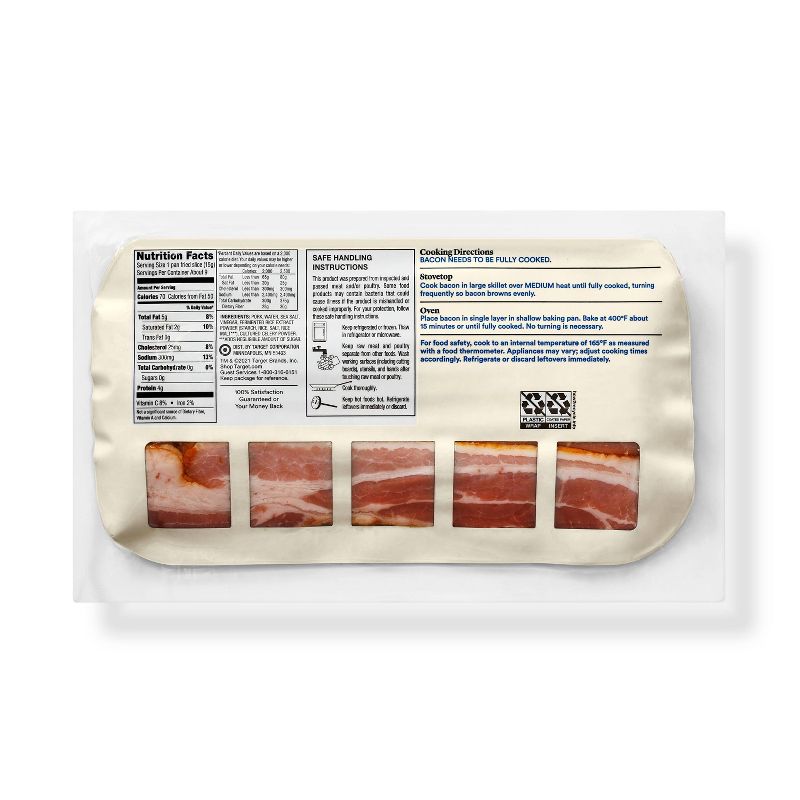 Uncured No Sugar Thick Cut Bacon - 12oz - Good &#38; Gather&#8482;, 4 of 5
