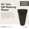Tierra Verde Aria Indoor Outdoor Self Watering Tall Round Planter, Weatherproof for Patio, Garden, and Porch Use - 2 of 4