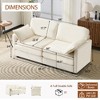 Lyngins Comfort Modular Single Sofa + Ottoman with Cushions & Throw Pillows, Plush Corduroy Cloud Couch, 440LBS Solid Wood Frame - 3 of 4
