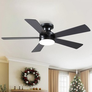 46 Inch Low Profile Ceiling Fan with 5 Blades 3 Color Temperature LED for Bedroom Living Room - 1 of 4