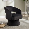 Lyngins Velvet Swivel Accent Chairs with Curved Backrest,Upholstered Arm Chairs for Living Room,Bedroom - 2 of 4